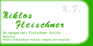 miklos fleischner business card